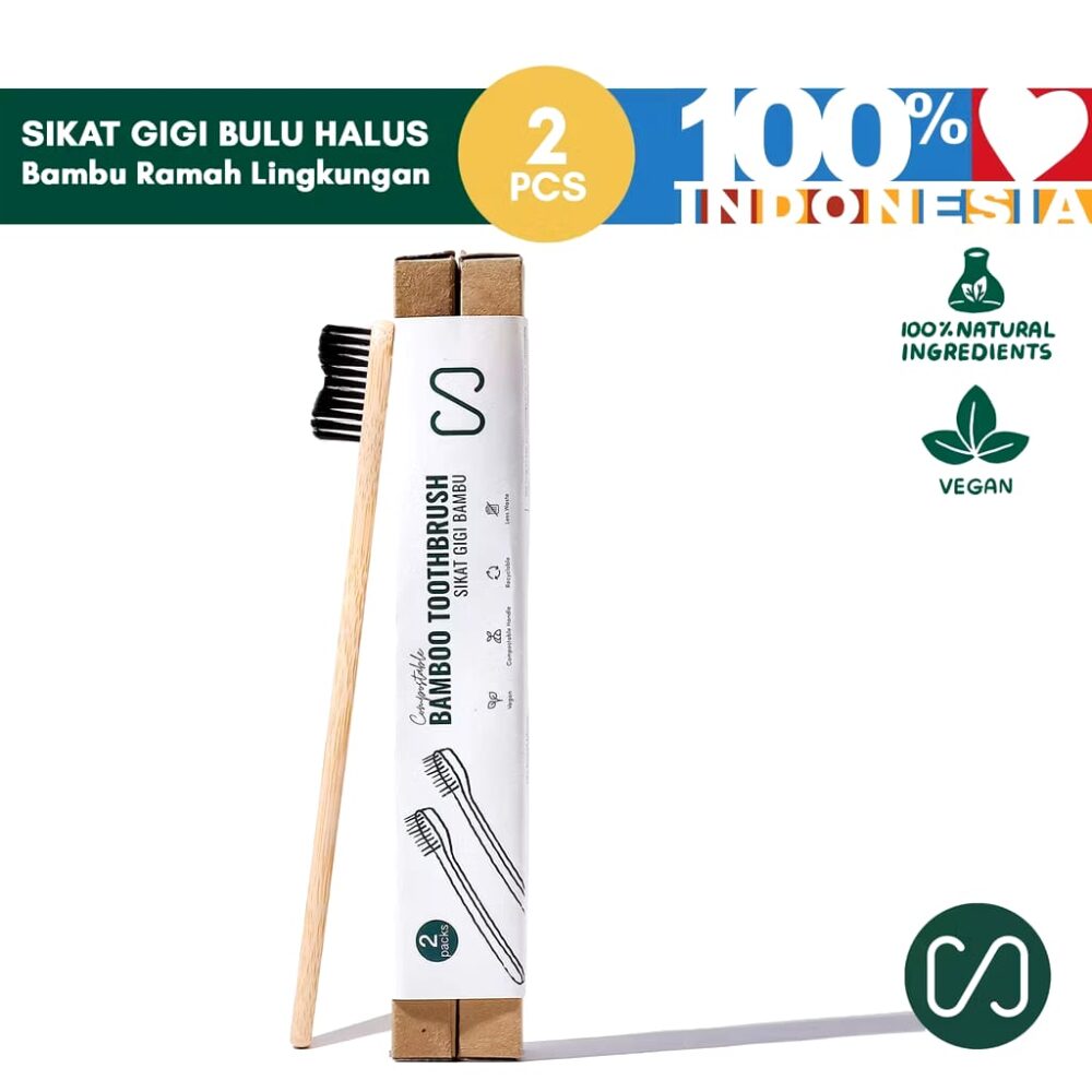 Sikat Gigi Bambu Ramah Lingkungan - Bamboo Toothbrush