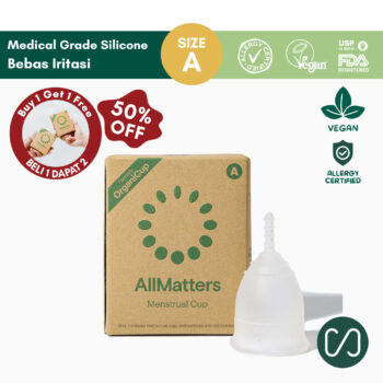 Organicup Menstrual Cup [BUY 1 GET 1 FREE]  | Untuk Pemula & Semua Usia | Bebas Ruam & Iritasi | Official Stockist Indonesia