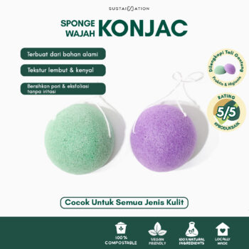 Konjac Sponge Pembersih Muka Alami