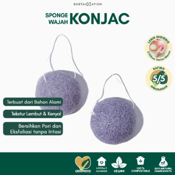 Konjac Sponge Pembersih Muka Alami