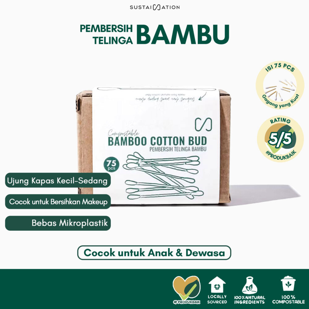 Pembersih Telinga Bambu Ramah Lingkungan - Cotton Bud Bambu