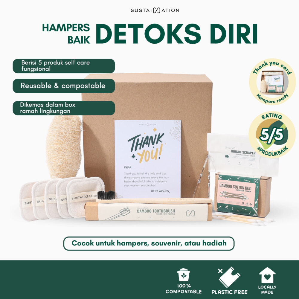 Sustaination - Hampers Detoks Diri (5pcs) 100% Lokal 100% Ramah Lingkungan