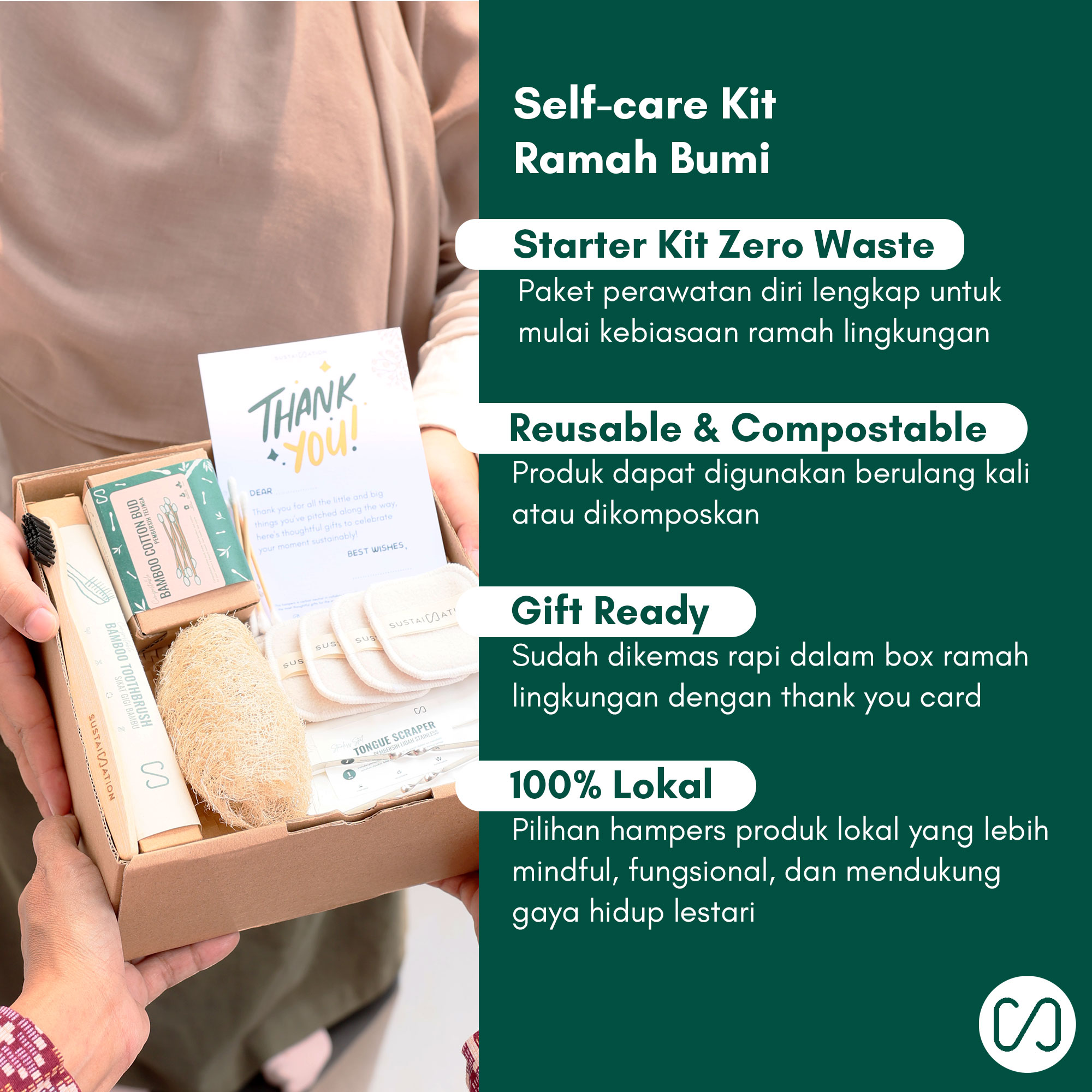 Sustaination - Hampers Detoks Diri (5pcs) 100% Lokal 100% Ramah Lingkungan - Image 2