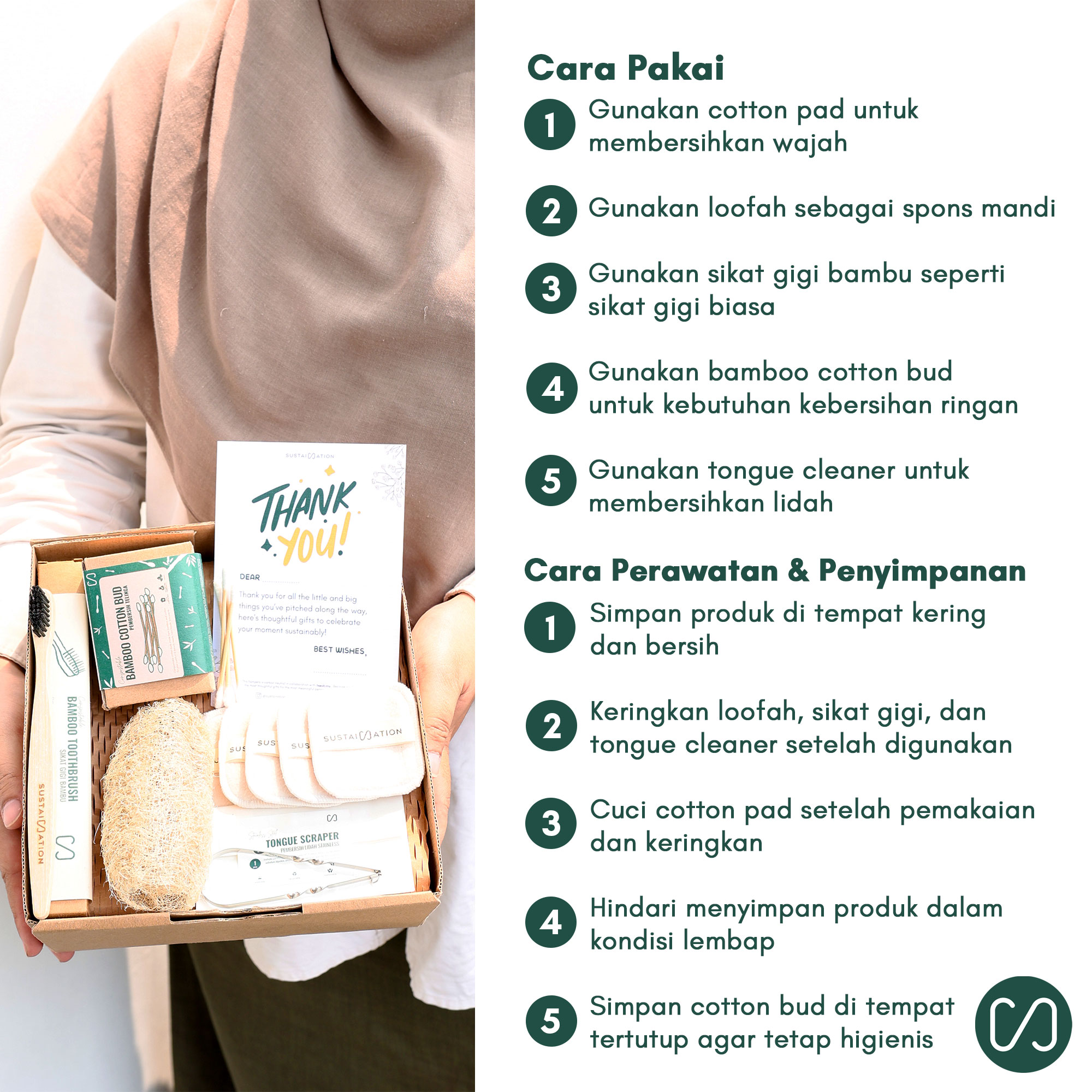 Sustaination - Hampers Detoks Diri (5pcs) 100% Lokal 100% Ramah Lingkungan - Image 5