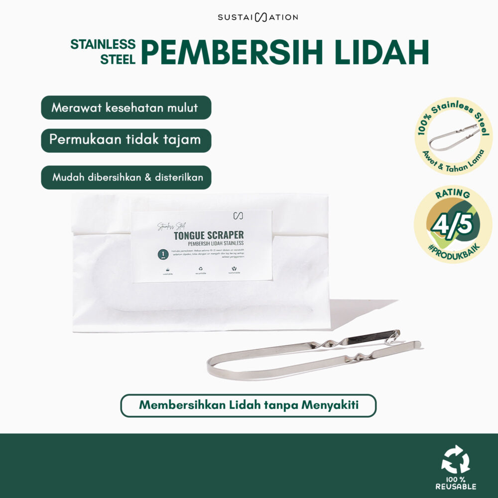 Pembersih Lidah 100% Stainless Steel