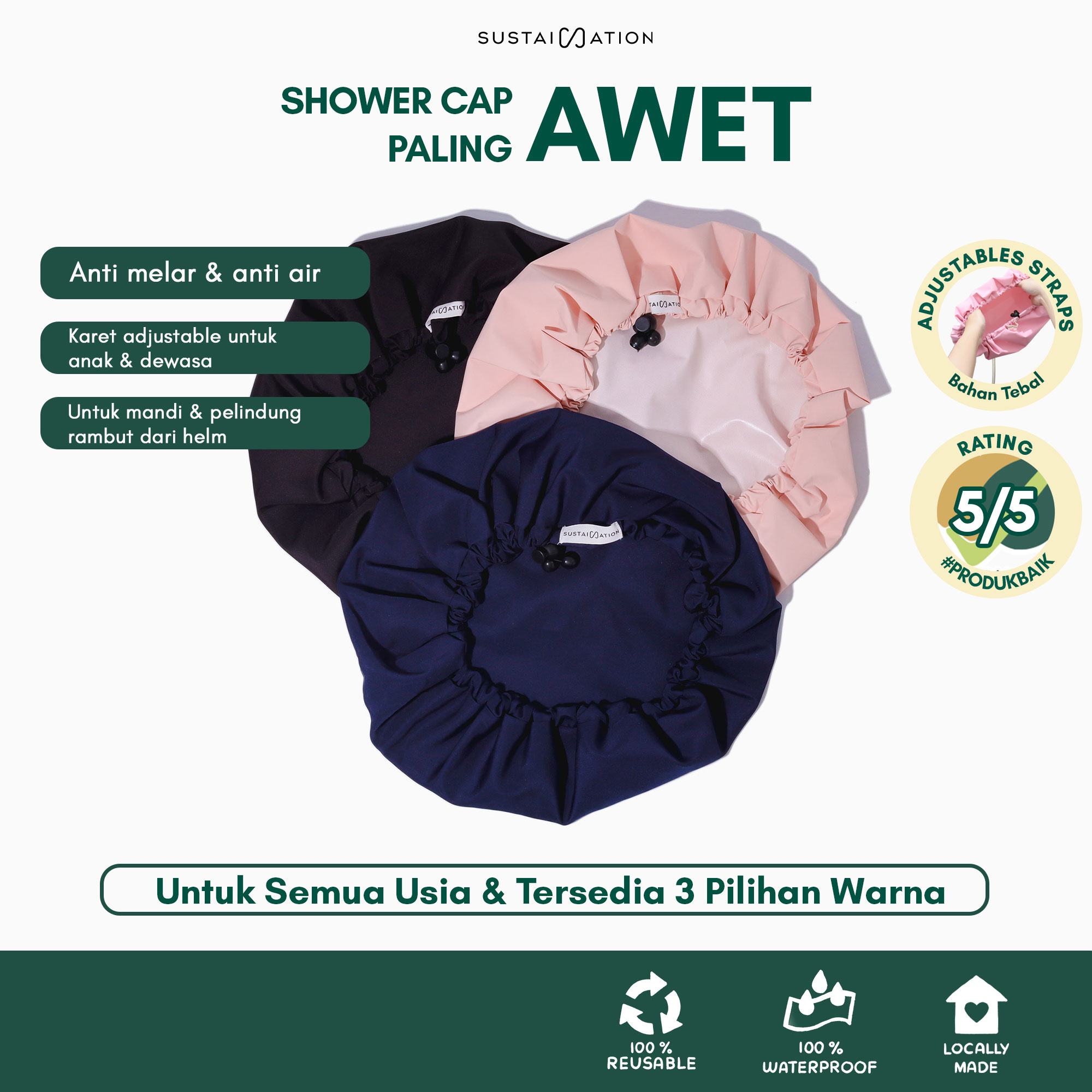 1-Marketplace-Shower-Cap