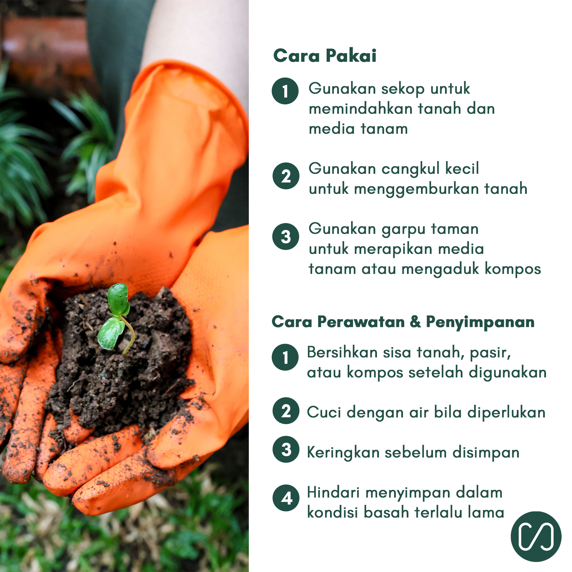 Peralatan Berkebun Lengkap Paket 3 Sekop (22 x 6 cm) - Image 5