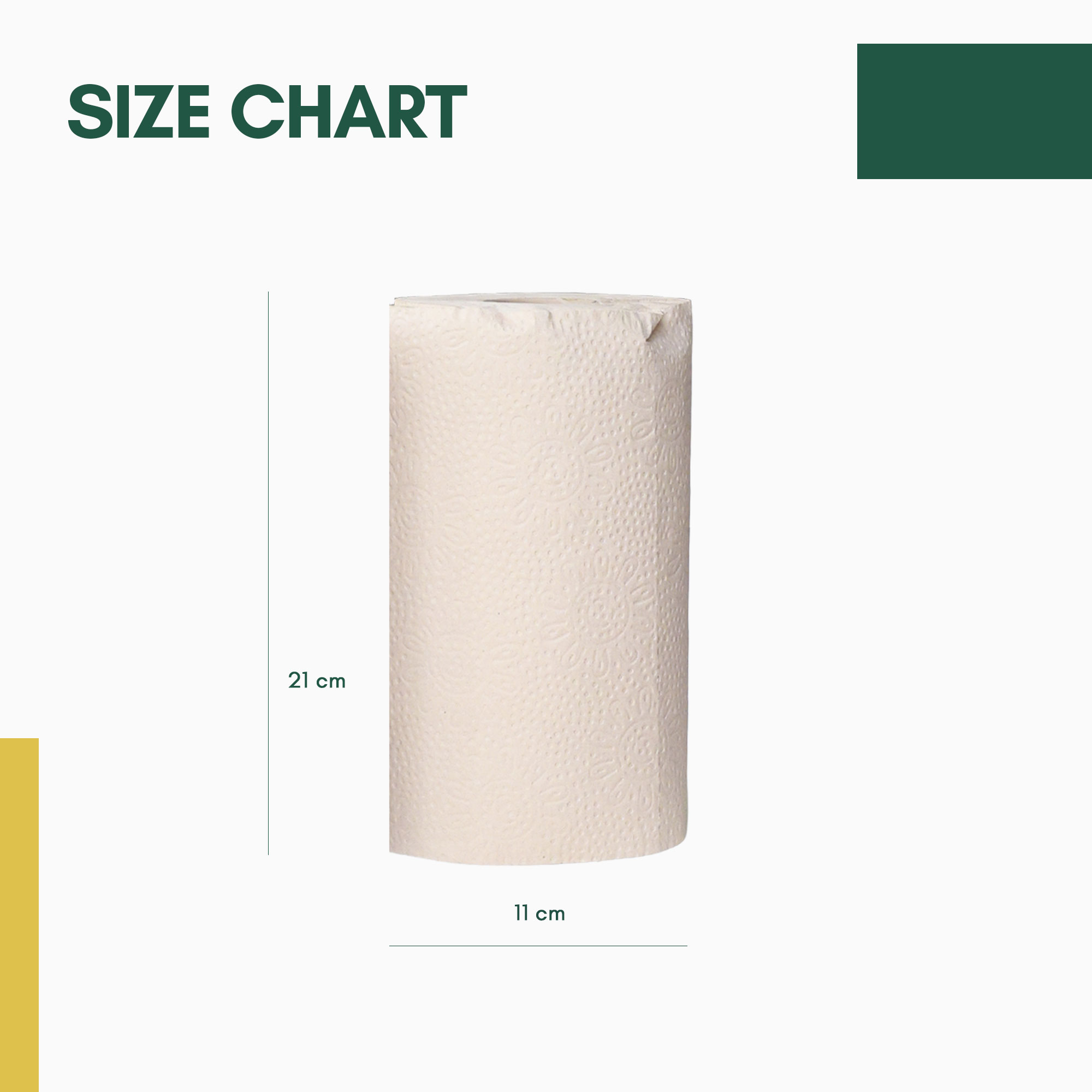 Tisu Dapur TISOO Tree-Free (Bamboo) Kitchen Paper (3 Rolls) - Image 4