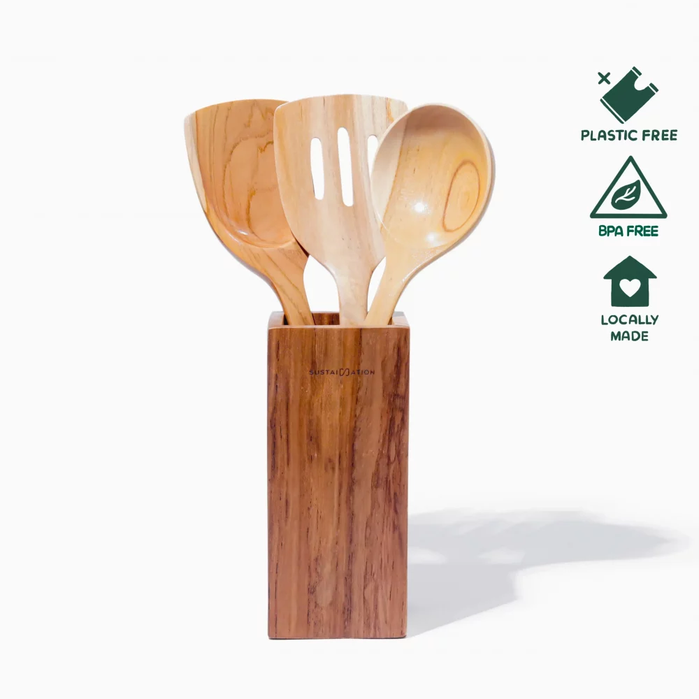 Sustaination Alat Masak Premium Kayu Jati