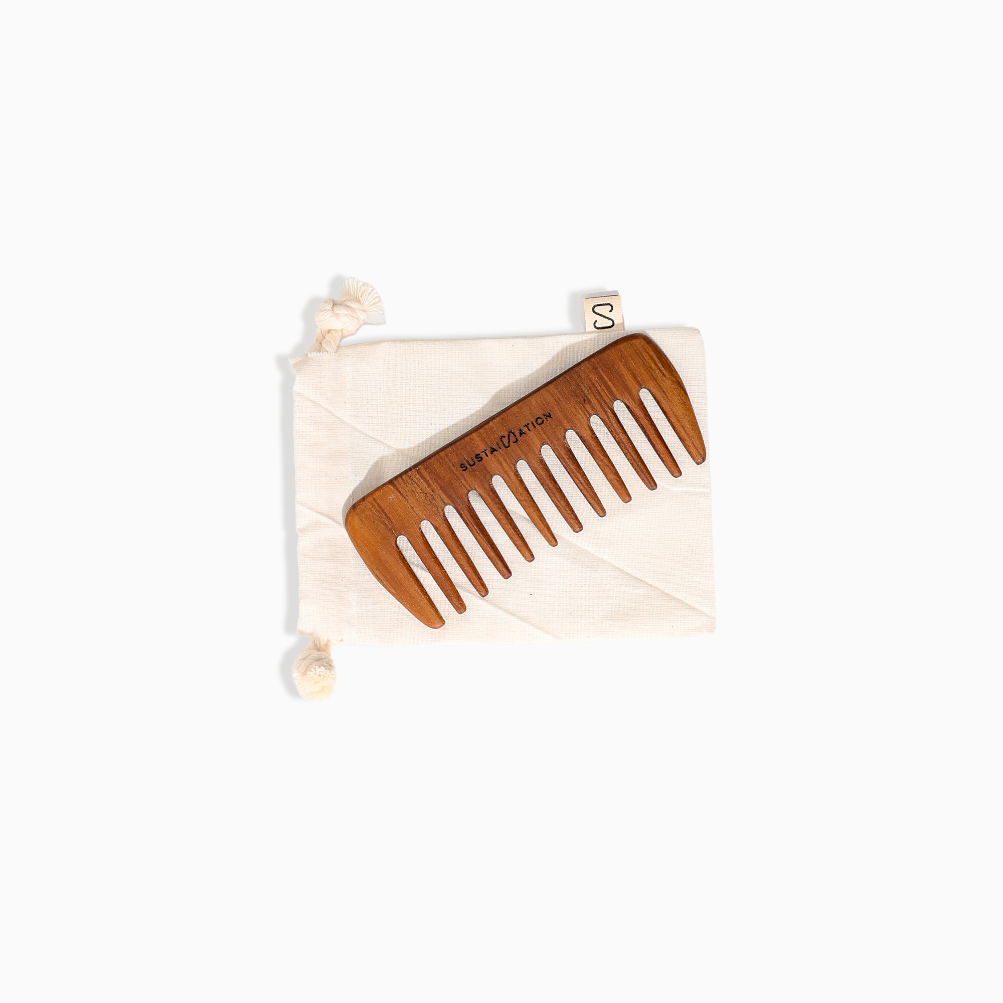 Sustaination Sisir Kayu Jati 100% Lokal | Pilihan Ukuran 8 & 12 cm - Image 8