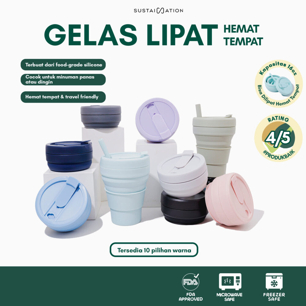 Foldable Cup - Botol Tumbler Lipat Tahan Panas