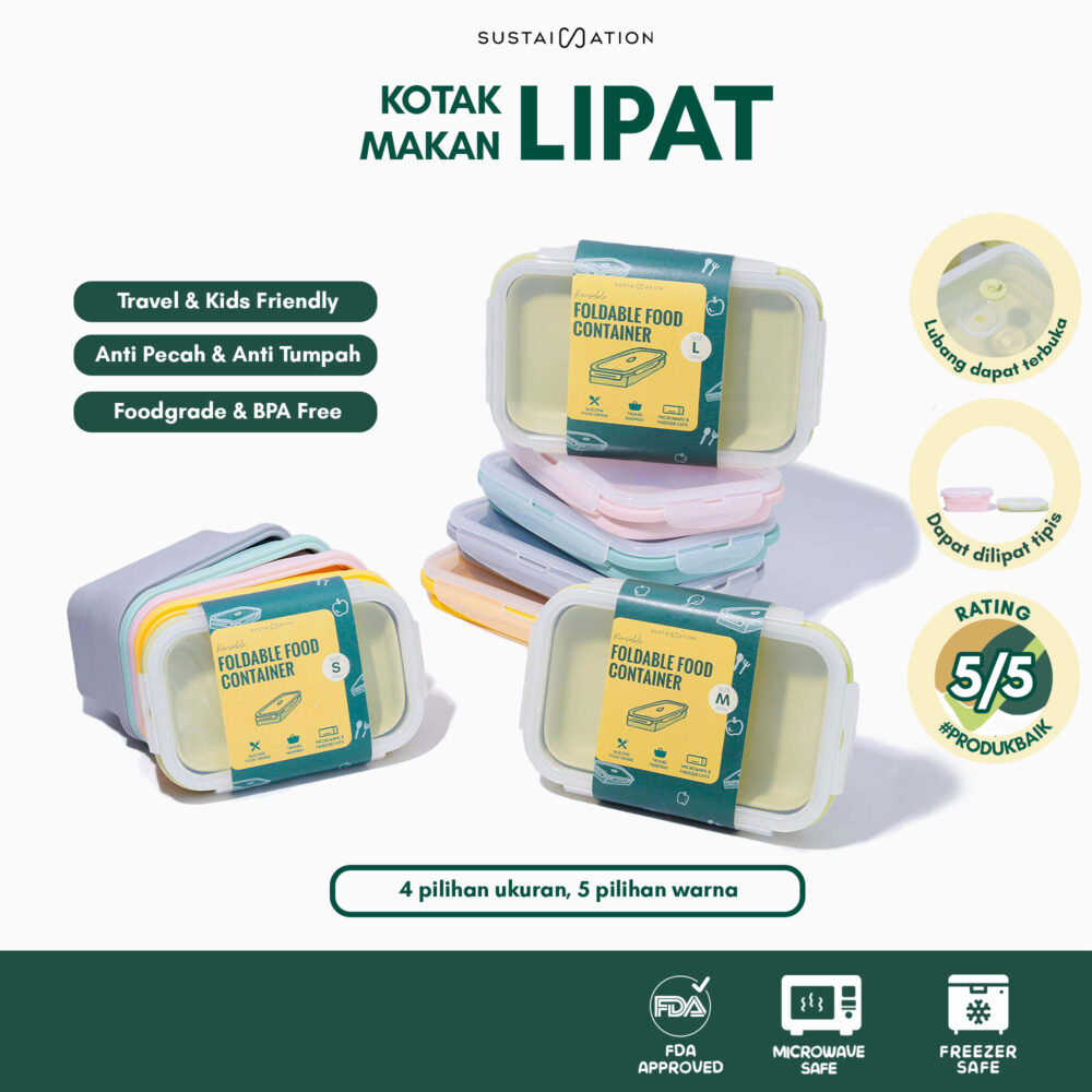 Sustaination Foldable Food Container - Tempat Makan Lipat