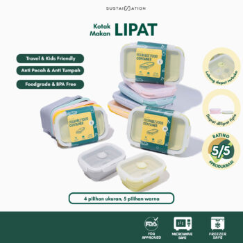 Sustaination Foldable Food Container - Tempat Makan Lipat