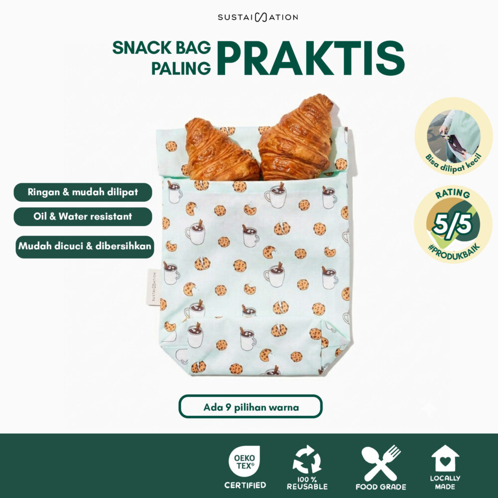 Sustaination Reusable Snack Bag - Kantung Jajanan Pakai Ulang