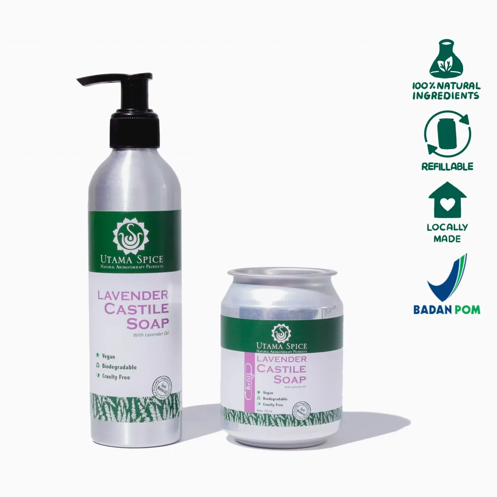 Utama Spice Lavender Castille Soap - Sabun Natural untuk Kulit Sensitif 230 ml