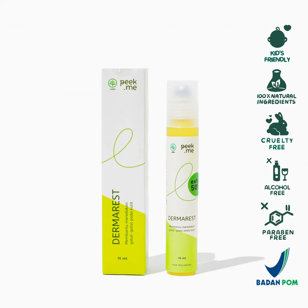 Eczema Dermarest Peek Me Naturals MInyak Alami atasi Kulit Gatal Dermatitis Atopik (15ml)