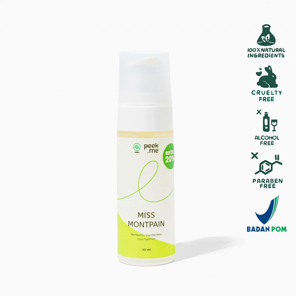 Miss Montpain Peek Me Naturals Minyak Pereda Nyeri Haid Alami (25ml)