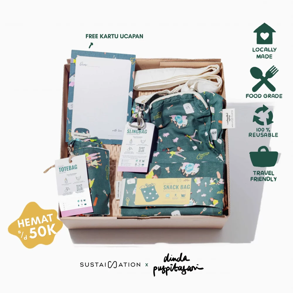 Sustaination x Dinda Travel Friendly Giftset | Ecofriendly Hampers (2-4 pcs)