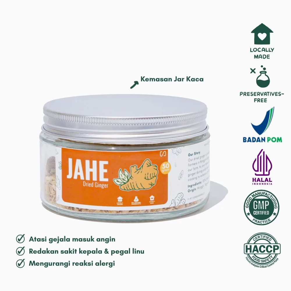 Sustaination Premium Dried Ginger Tisane - Teh Jahe Iris Kering Lokal 50gr