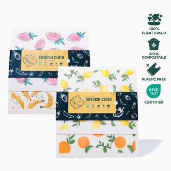 Sustaination Compostable Swedish Cloth | Kain Lap Sponge Alami Ramah Lingkungan (2pcs)