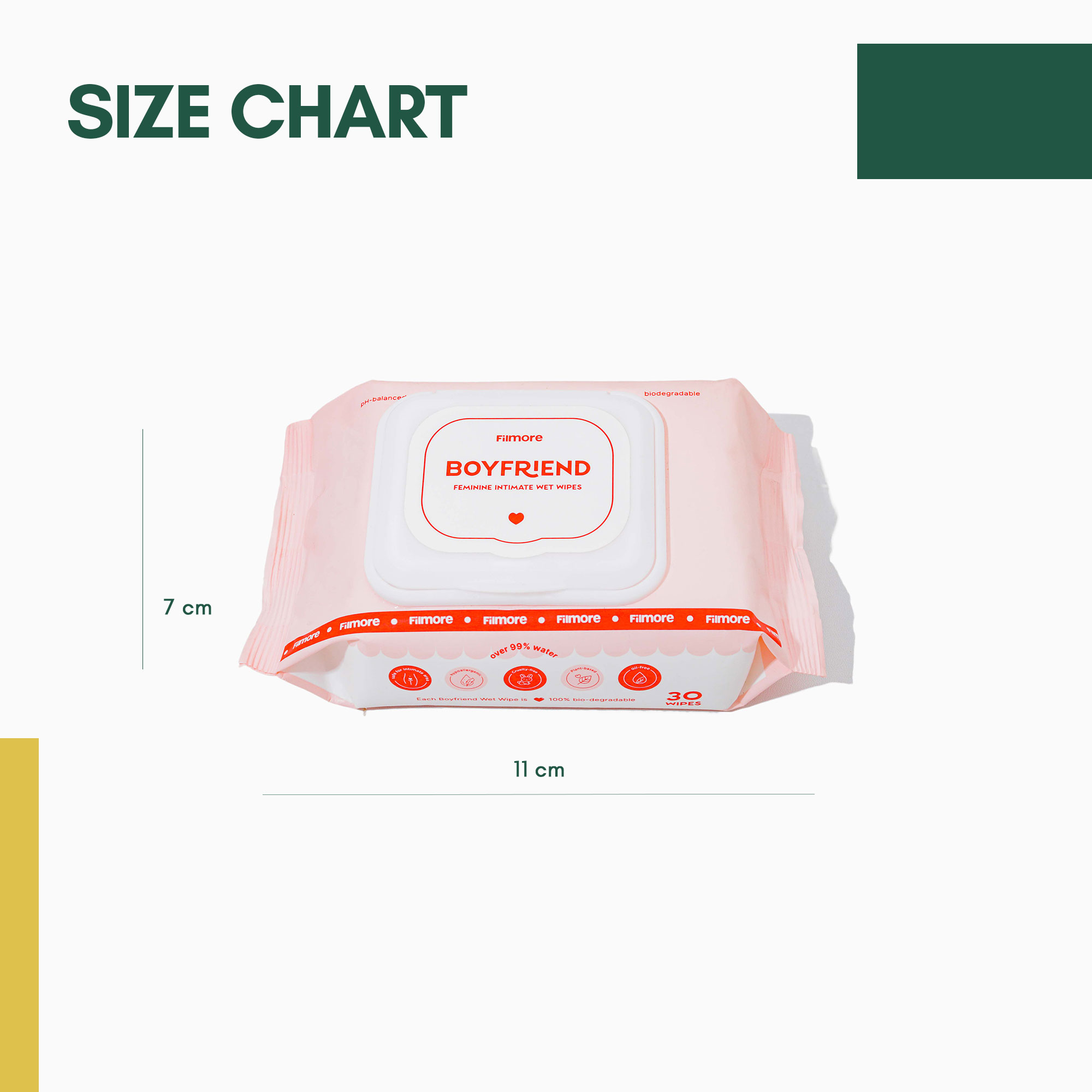 FILMORE Boyfriend Wet Wipes Tisu Basah Wanita Anti-Lengket + Flushable | Feminine Wet Wipes - Image 4