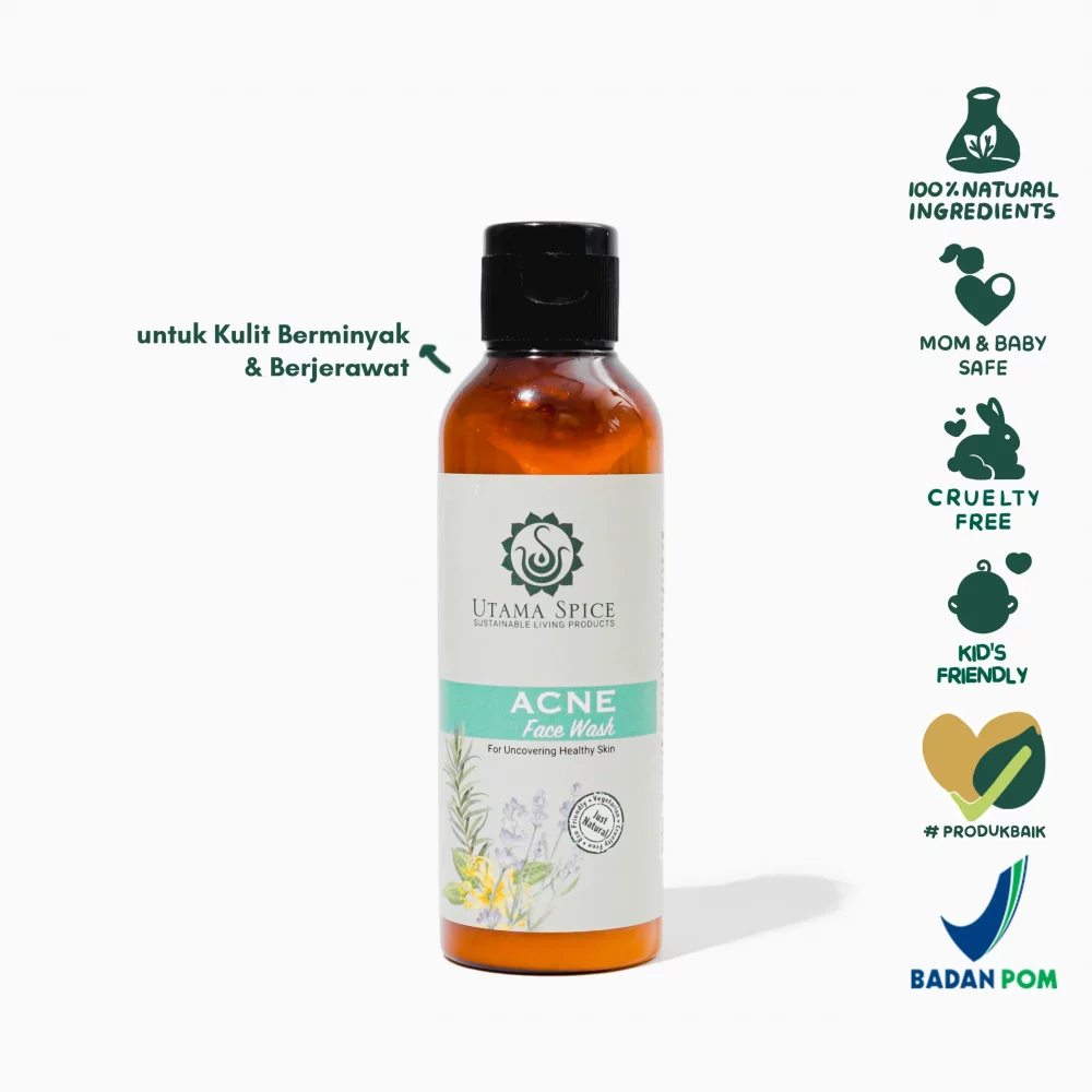 Utama Spice Natural Acne Facial Wash - Sabun Pembersih Wajah Alami 100ml