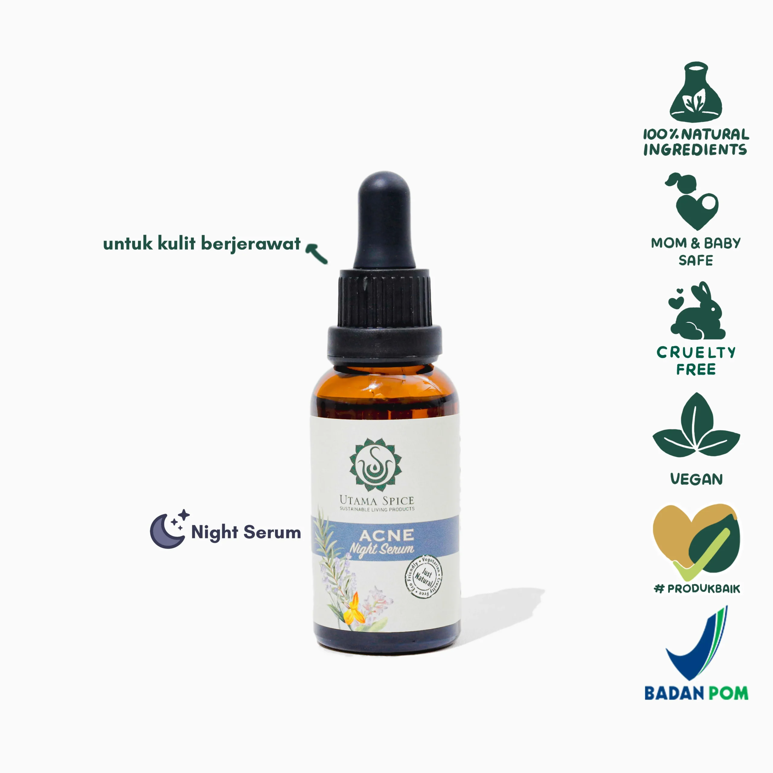 Utama Spice Acne Night Serum Cover