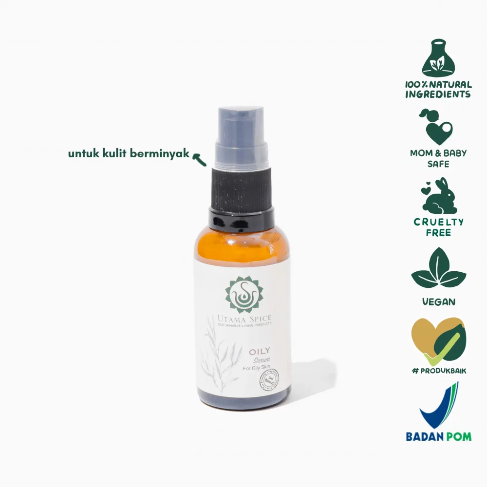Utama Spice Natural Oily Face Serum - Serum Wajah Alami Kulit Berminyak 30 ml
