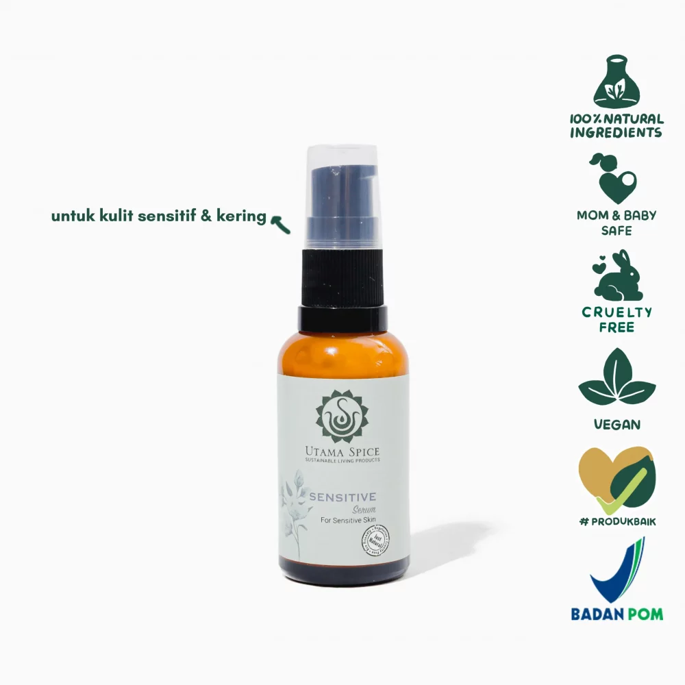 Utama Spice Natural Sensitive Face Serum - Serum Wajah Alami Kulit Sensitif 30 ml