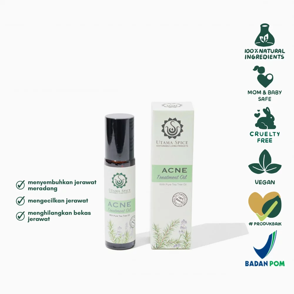 Utama Spice Natural Acne Treatment Oil - Minyak Penghilang Jerawat 10ml