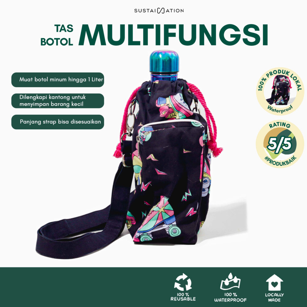 Sustaination Travel & Tumbler Sling Bag | Tas Selempang Botol Minum