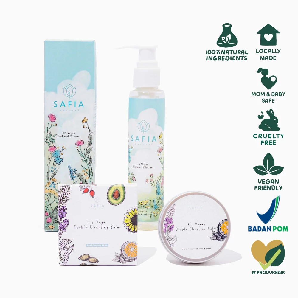 Bundle Safia Natural It's Vegan Double Cleansing Balm & Biobased Cleanser