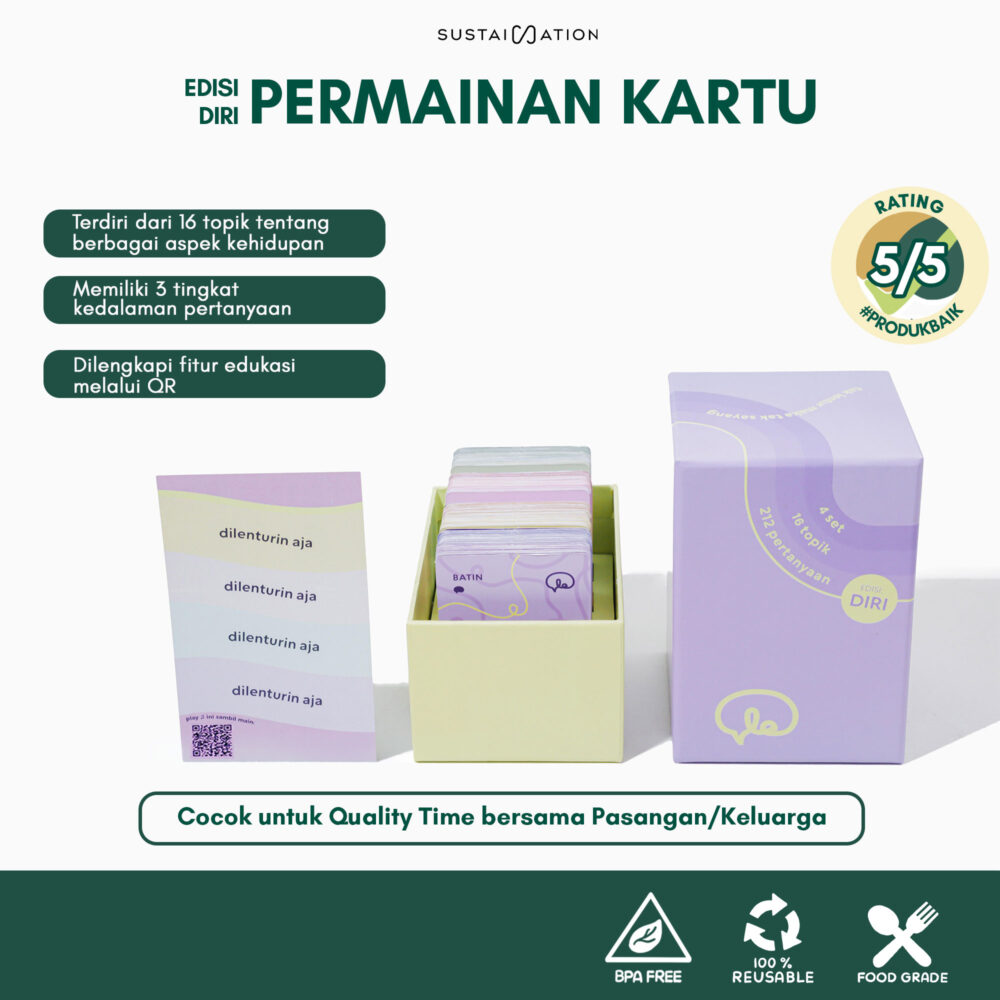 Dilenturin - edisi Diri I Permainan Kartu Pertanyaan Obrolan I Deep Talk Card Game I Truth or Dare