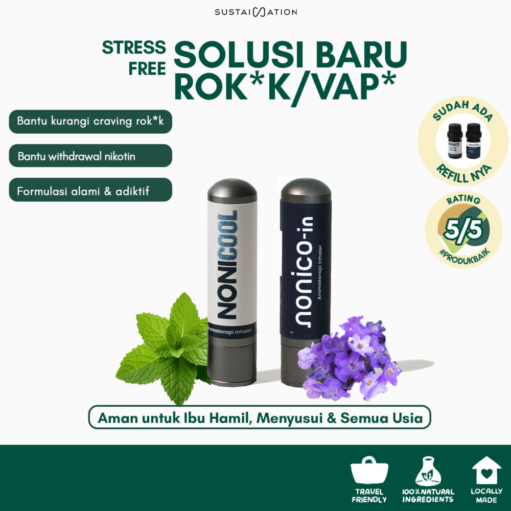 Nonico Inhaler Alami untuk Kurangi Keinginan Merokok dan Tidak Ketergantungan & Aman Untuk Semua Usia