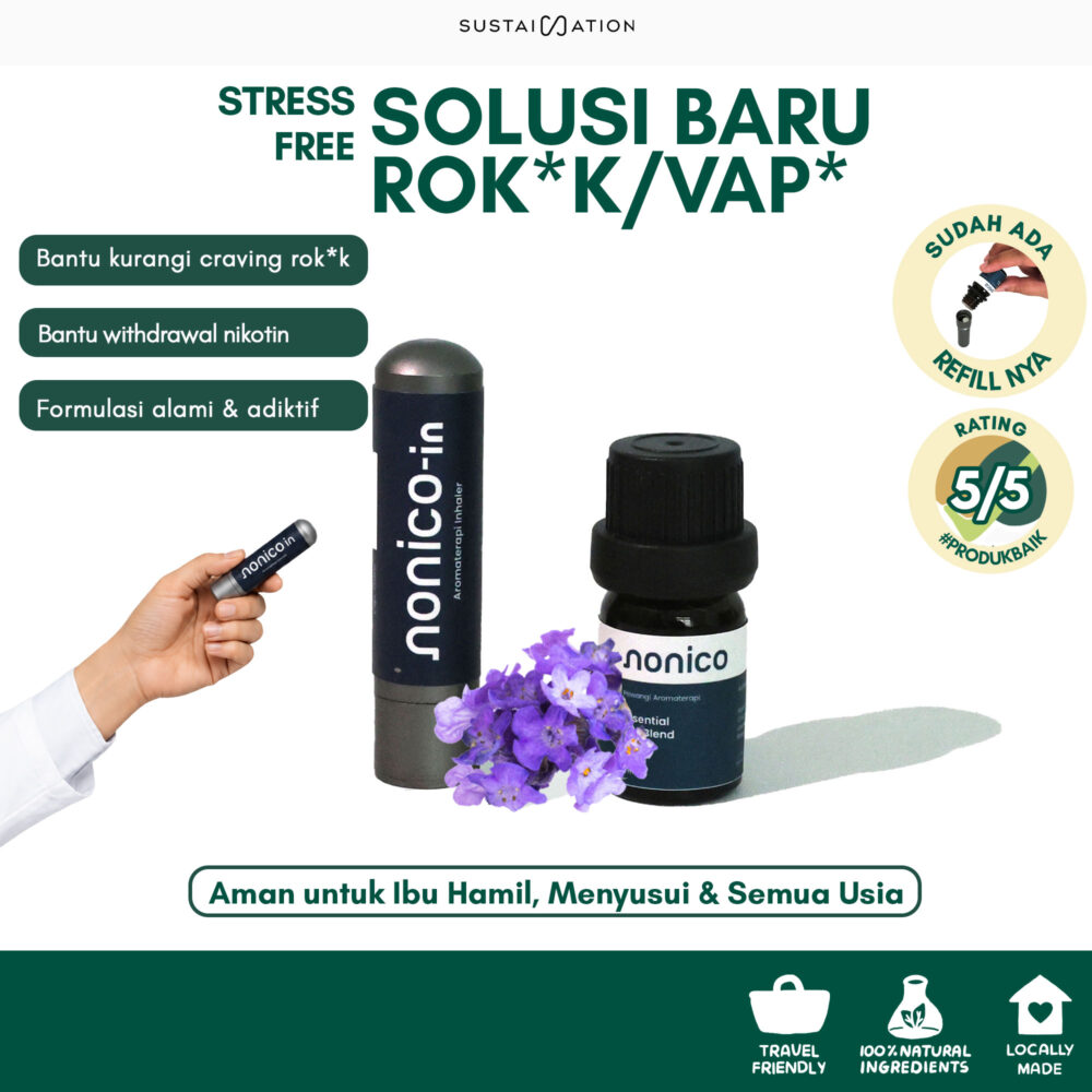 Nonico Inhaler Alami untuk Kurangi Keinginan Merokok dan Tidak Ketergantungan & Aman Untuk Semua Usia