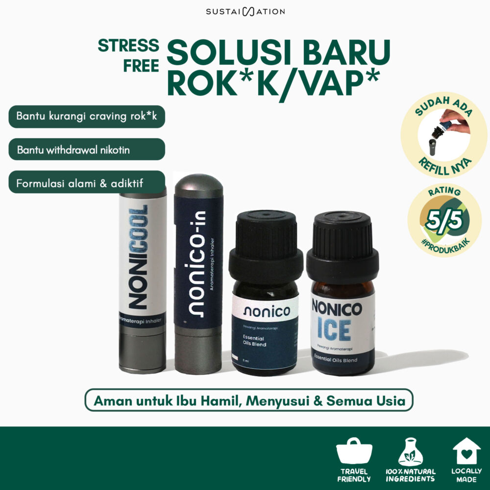Nonico Inhaler Alami untuk Kurangi Keinginan Merokok dan Tidak Ketergantungan & Aman Untuk Semua Usia