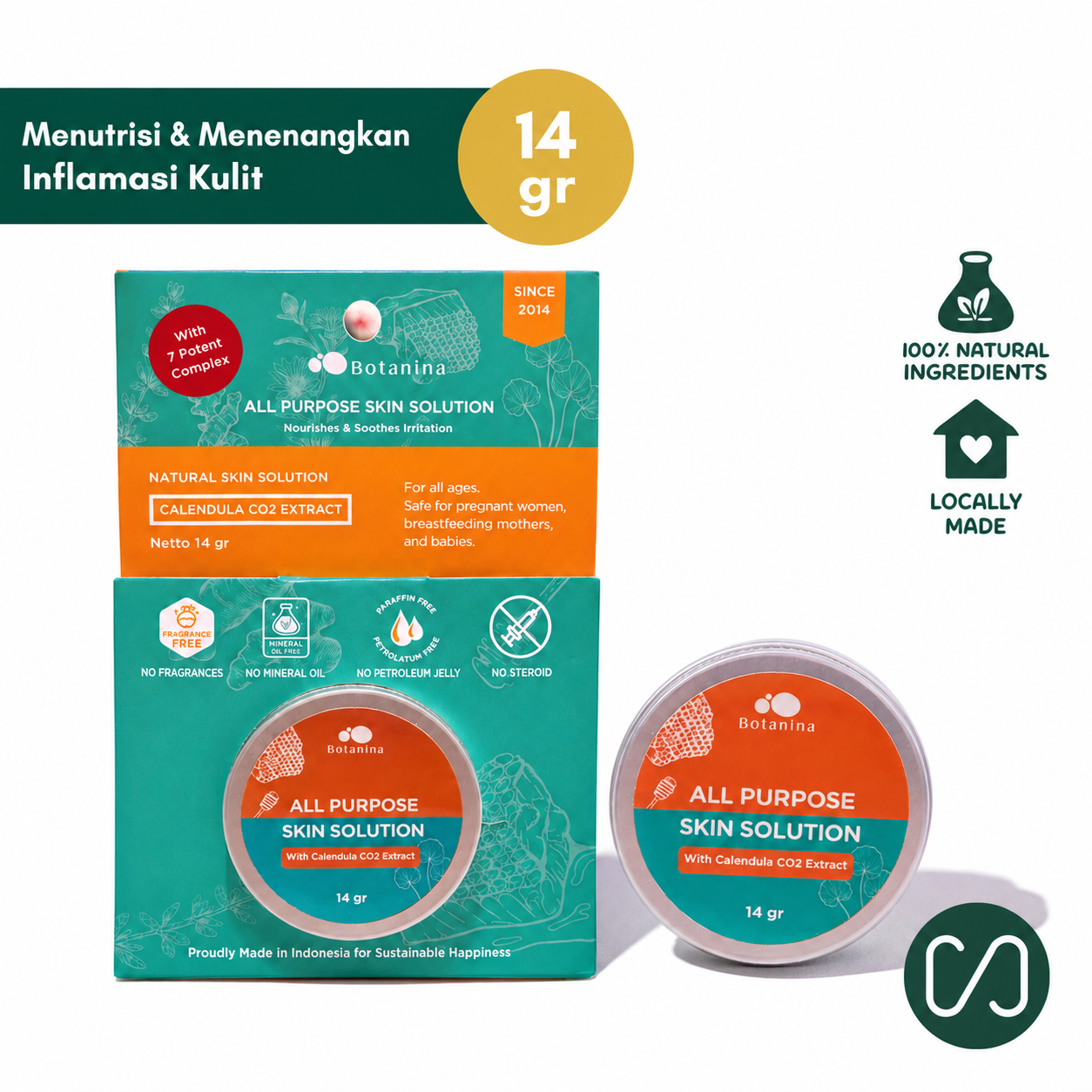 Botanina All Purpose Skin Solution - Salep Ruam Iritasi Gatal Luka Eksim Alami Aman untuk Bayi - Image 1
